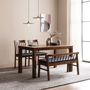 쿠폰가 374,000원 / 바렌트 고무나무 원목 4인용 식탁 세트 1350 A