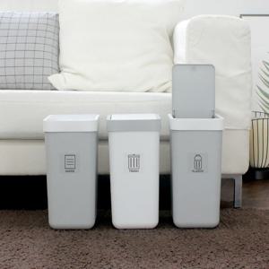 원터치 프리미엄 사각 휴지통 10L 3개 4colors