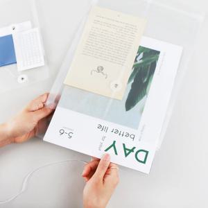 하도메 반투명 PVC 파우치 파일 봉투 2Size