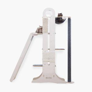 미유캣타워 D타입 풀옵션 원목고양이 세상 튼튼한 화이트 캣타워 캣폴