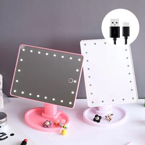 화장잘받는 LED 스마트 터치 거울+USB버전 케이블포함