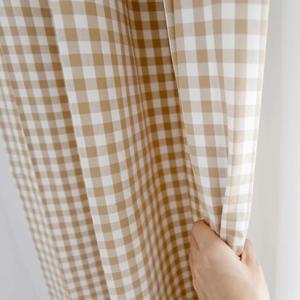 1CM 체크 아이방 작은창 커튼  베이지 핑크 네이비 와인 (4colors,3size)