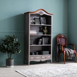 수입엔틱 엘라 아트퍼니 그레이 책꽂이