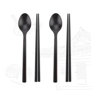 전통 목기 옻칠 어린이 수저 세트 1+1