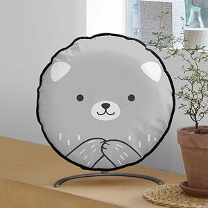 벽걸이 선풍기커버 부직포 곰돌이그레이