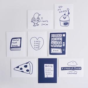 BBLY 두들 스티커팩 리무버블 빅스티커 8pcs set
