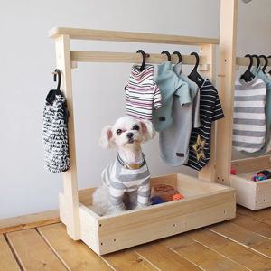강아지 원목 행거 1단 3size