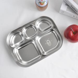 베어 스텐 식판 5구 낮은형 유아 어린이집 유치원 준비물 급식 배식판 단체 식당 캐릭터