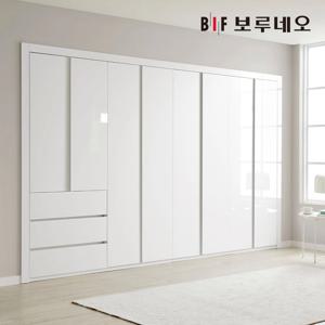 30cm 샤인3단서랍 여닫이 붙박이장 거실 안방 9자 10자 11자 12자
