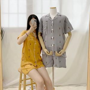 당근 요루면 반팔 커플 잠옷 파자마 세트