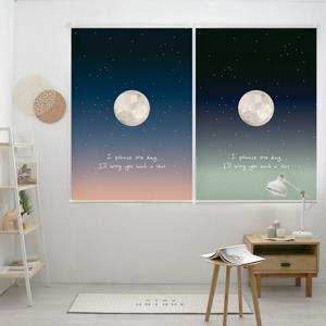 맞춤제작 - 컬러문 실사블라인드 암막 방염