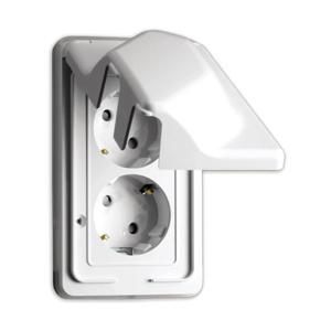 베가와이드 방우콘센트 세로 2구(30도/좌) 화이트