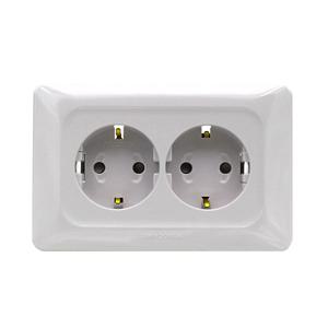 베가와이드 콘센트 가로 2구 화이트