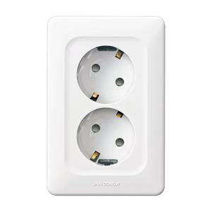 베가와이드 콘센트 2구 화이트