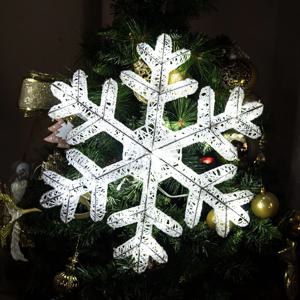크리스마스 니켈 눈꽃 조명 전구 LED 설정 45cm (콘센트형) 캠핑 카페 펜션 장식