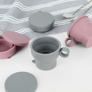 파스텔 실리콘 자바라 휴대용 컵 4종