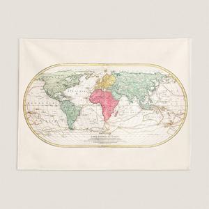 인테리어 패브릭포스터 / 가리개 커튼 _빈티지세계지도