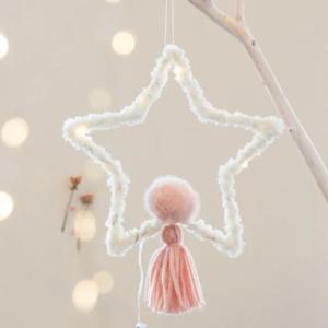 DIY 포근한 크리스마스 드림캐쳐 (별-핑크)