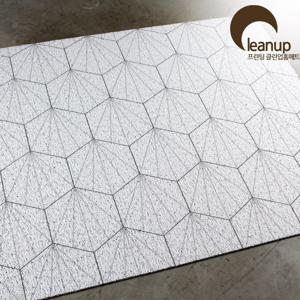 트라이얼헥사곤 북유럽 패턴타일 코일매트 (블랙/핑크)