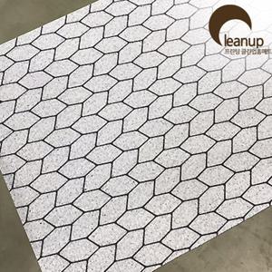 스톤헥사곤 북유럽 패턴타일 코일매트 (딥블랙/연그레이/핑크)