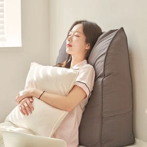 옥스포드 면100% 삼각 등쿠션 머리까지 받쳐주는 롱쿠션 목받침 등쿠션 (7colors)