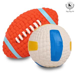반려동물 강아지 라텍스 스포츠볼 장난감 럭비공세트