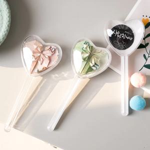 투명 막대 하트 15cm (4개입)