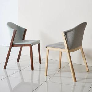 AHW-267 패브릭 우드 암체어 까페 원목 의자