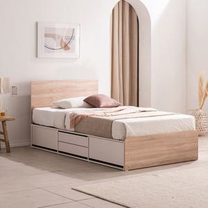 알론 3 수납 통서랍 슈퍼싱글 침대 3colors (수납함별매)