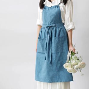 베스타 프리미엄 린넨 에이프런 5종 - 프릴 무지 주방 공방 앞치마