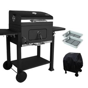 그랜드가든 킹덤 대형 바베큐그릴 SET 직화 훈제 야외용 펜션 BBQ 화로