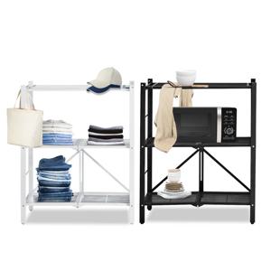 원터치 폴딩 철제 3단 베란다랙 선반 2color