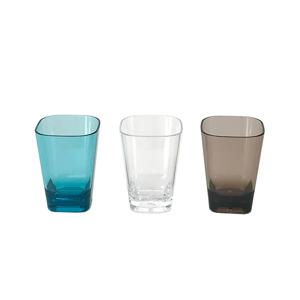 플라스틱 물컵 PC 음료수컵_사각컵 200ml 3colors