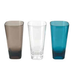 플라스틱 물컵 PC 음료수컵_사각컵 460ml 3colors