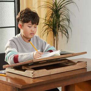 명품 5단 각도조절 독서대 600 애쉬 원목 필기독서대 책받침대