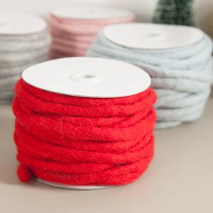 크리스마스 양모 펠트 리본 7mmX20m 6colors 롤 선물 포장 끈 공예 재료