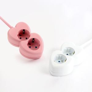 하트탭 2구 16A 감성 디자인 멀티탭 1m/3m/5m