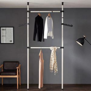 고정식 38mm 드레스룸 행거 2단