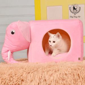 반려동물 고양이 코끼리 사각하우스