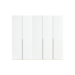 바이엘 글로시 옷장세트 화이트 하이글로시 250cm(높이216cm) 선반형