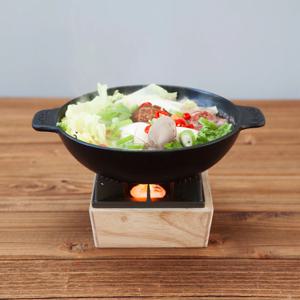 무쇠 주물 궁중냄비+미니화로+고체연료세트