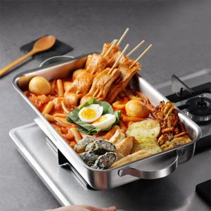 IH 통3중 스텐 로스트팬 사각 떡볶이판 분식집 철판