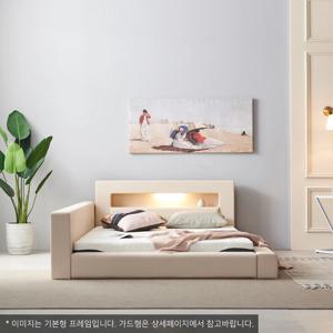 100%국내제작 에밀리아 LED 조명 슈퍼싱글 / 퀸 가드형 저상형 침대 프레임