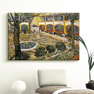 고흐 명화 인테리어 캔버스 액자 71. VG-아를병원의 정원