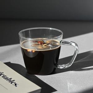 모스 내열유리 삼각 머그 컵 200ml