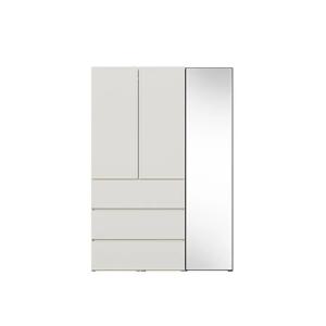 바이엘 소프트 거울옷장세트 크림화이트 150cm(높이216cm) 데일리서랍형