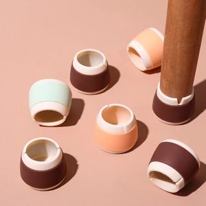 실리콘 의자 다리 발커버 긁힘 소음방지캡 체어슈즈 라운드형 4p