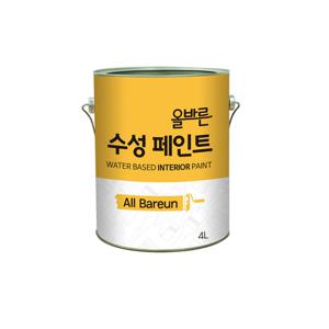 올바른 친환경 수성페인트(벽지/벽면/내부용)_화이트