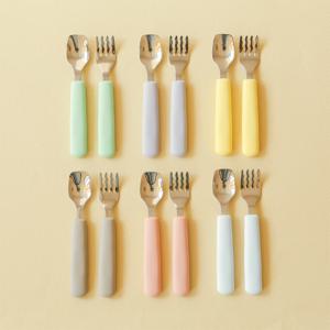 봉봉 실리콘 스푼&포크(미니 커트러리) 6colors(+케이스 포함)