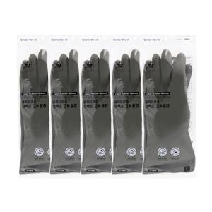 천연 라텍스 고무장갑 5P 노르딕그레이 S/M/L